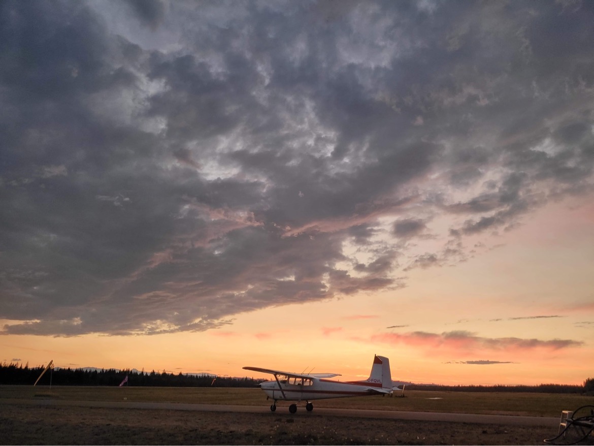 Overhead map to drop zone at the campbell River Airport